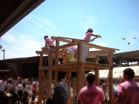 模擬上棟(その1)の写真