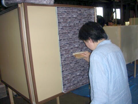 クロス貼り(その1)の写真